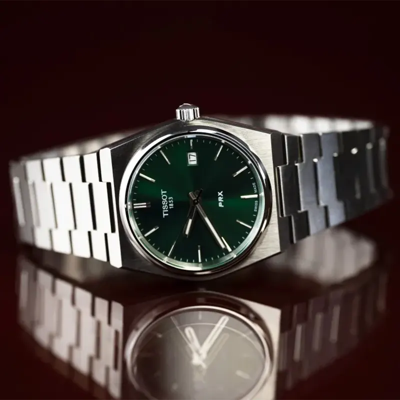 Tissot PRX 35mm Green Dial Watch- T137.210.11.081.00